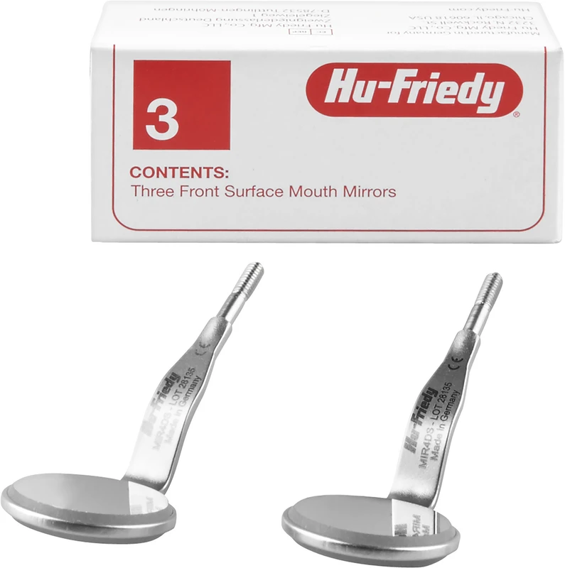 Mundspiegel mit amerikanischem Zollgewinde  Packung  3 Stück