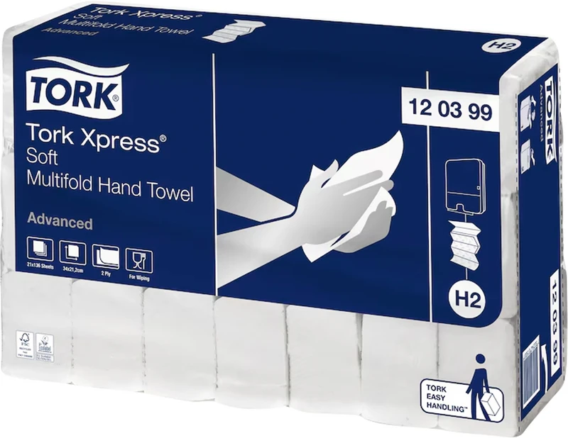 TORK® Xpress® Multifold Handtücher   Packung  21 x 136 Stück Advanced, groß, 2-lagig, weiß