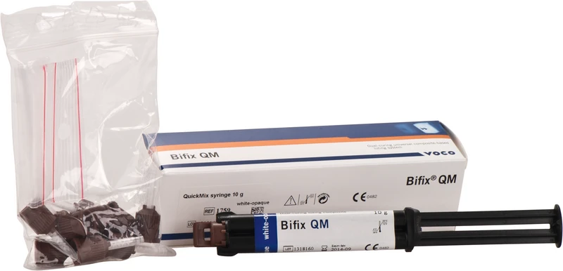 Bifix QM  Packung  10 g Spritze weiß-opak, Zubehör