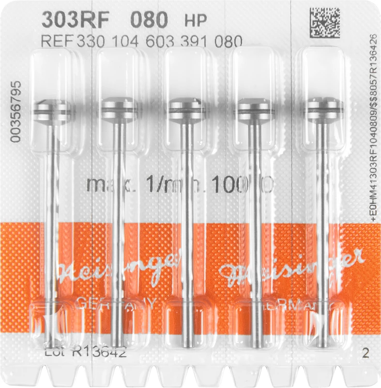 Mandrelle 303RF  Packung  5 Stück HP, ISO 080
