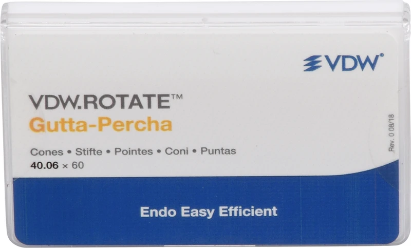 VDW.ROTATE Gutta-Percha  Packung  60 Stück Taper.06 ISO 040