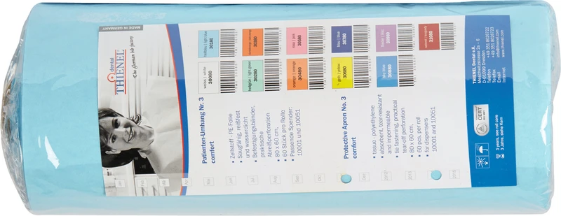Patientenumhang Nr. 3  Rolle  60 Stück hellblau, 80 x 54 cm