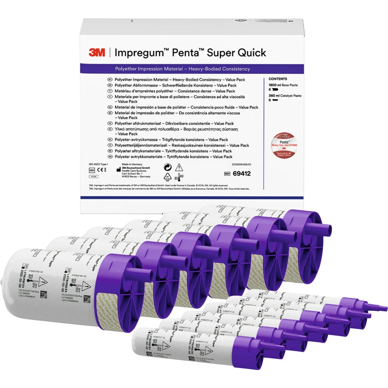 Impregum Penta Super Quick  Valuepackung  6 x 300 ml Basispaste, 6 x 60 ml Katalysator Heavy Body