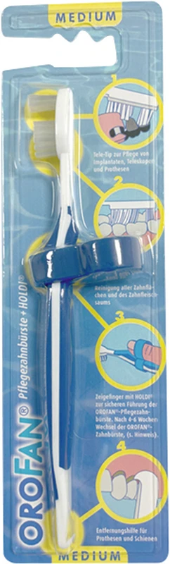 OROFAN® Pflegezahnbürste  Stück  mit Greifhilfe
