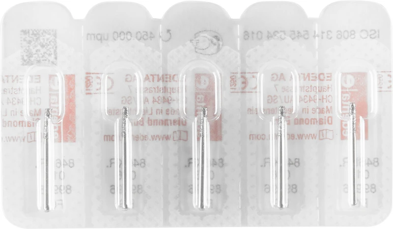 Diamanten 846KR  Packung  5 Stück Standard, FG, Figur 545 Konus Kante rund, 6 mm, ISO 016