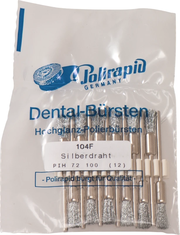 Pinselbürsten  Packung  12 Stück HP, Silberdraht, Ø 5 mm