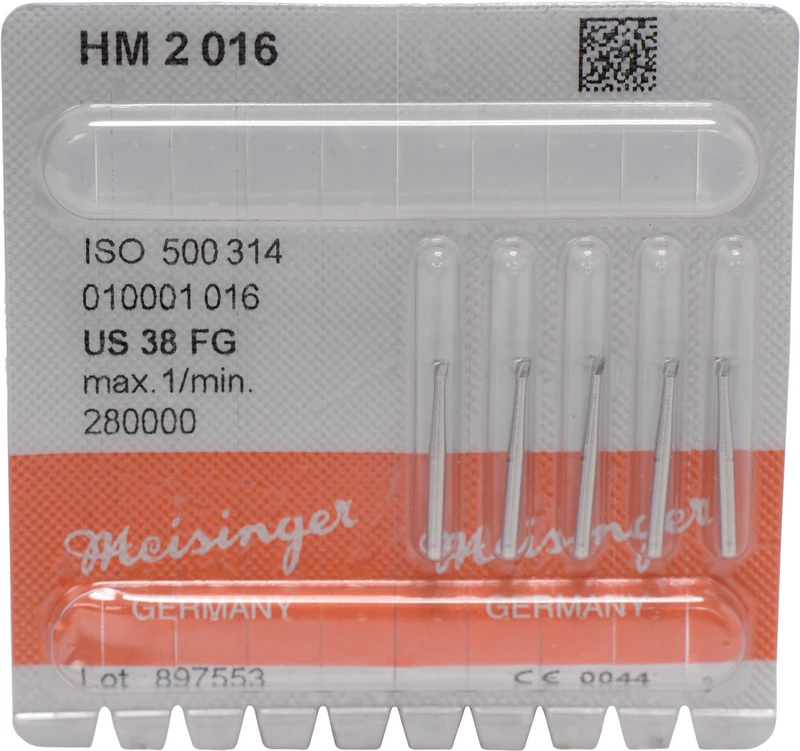 HM-Bohrer 2  Packung  5 Stück FG, Figur 010, 1,5 mm, ISO 016