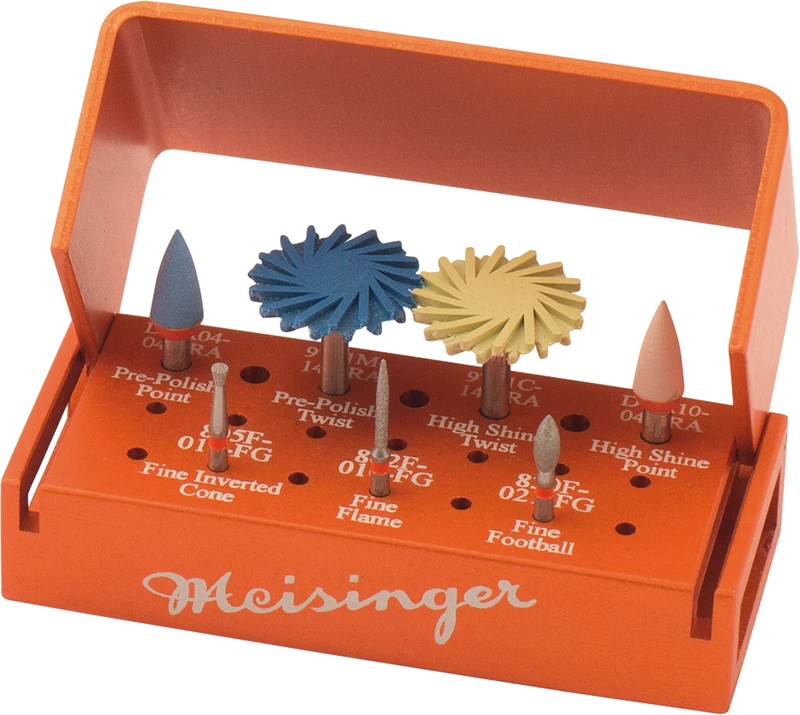 Intraoral Twist Polisher for Zirconia  Kit  3 Diamanten, 4 Polierer