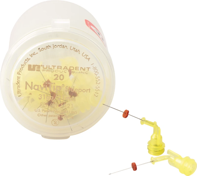 NaviTip Double Sideport Irrigator  Packung  20 Stück gelb, Ø 0,28 mm, 31ga, Länge 21 mm