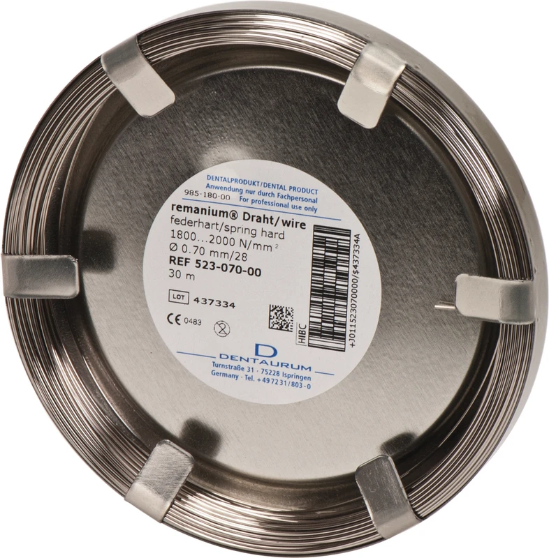 remanium® Draht  Laborrolle  rund, federhart, Ø 0,70 mm