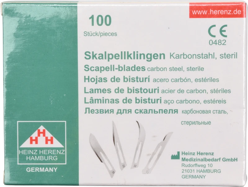 Skalpellklingen  Packung  100 Stück Nr. 13, 110-113, Steril