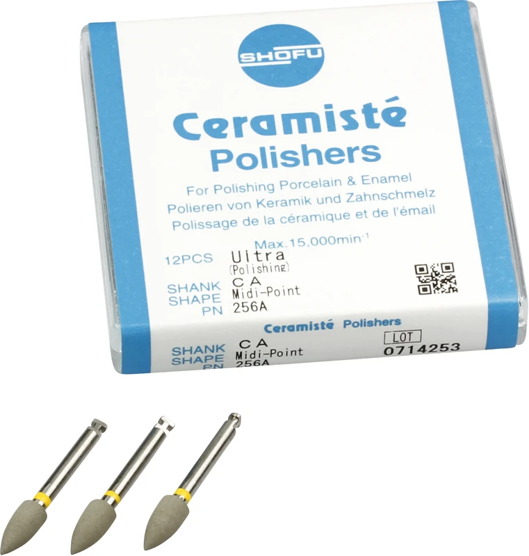 Ceramisté  Packung  12 Stück gelb ultra, RA, Figur Midispitze, ISO 060