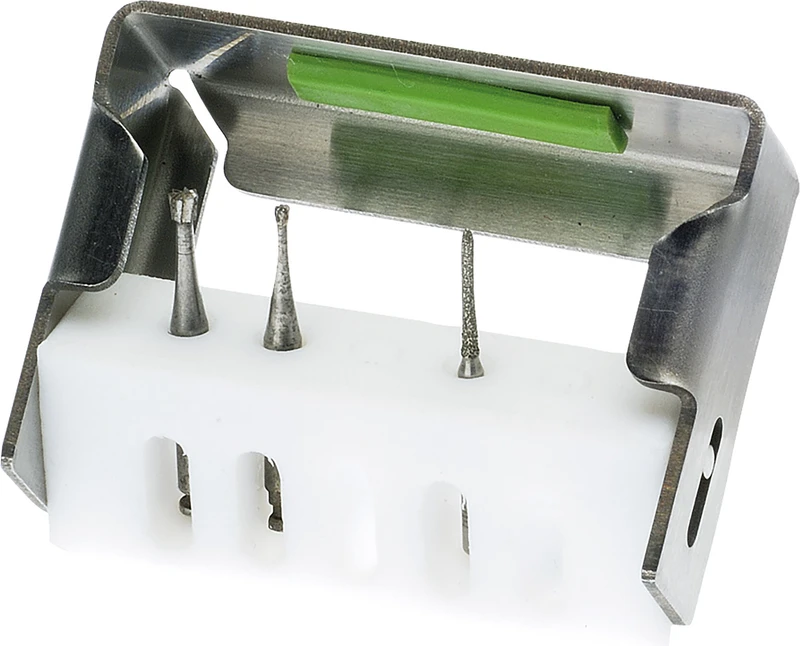 Bur Flash  Stück  für 5 Instrumente (3 x FG, 2 x RA), grün, 4,3 x 3,3 x 1,3 cm