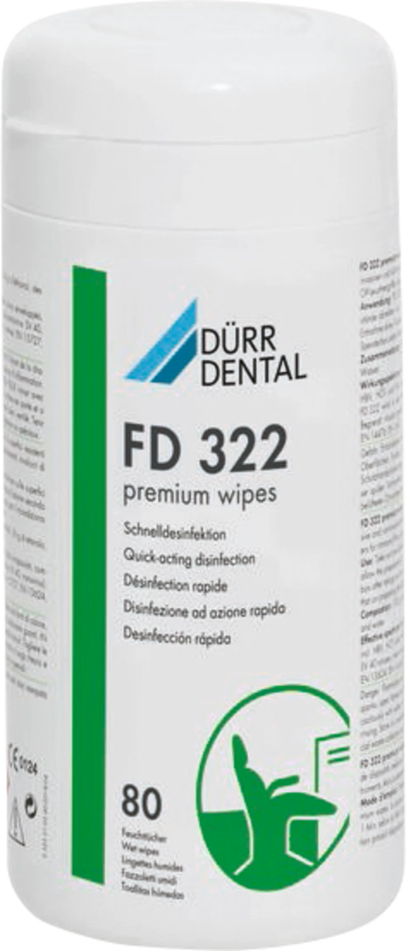 FD 322 premium wipes Schnelldesinfektion  Dose  80 Stück