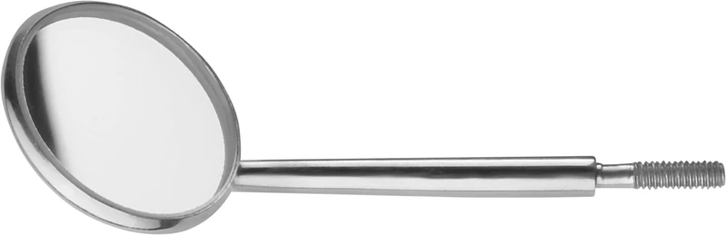 Mundspiegel  Packung  12 Stück Ø 24 mm, plan, Rhodium-Effekt