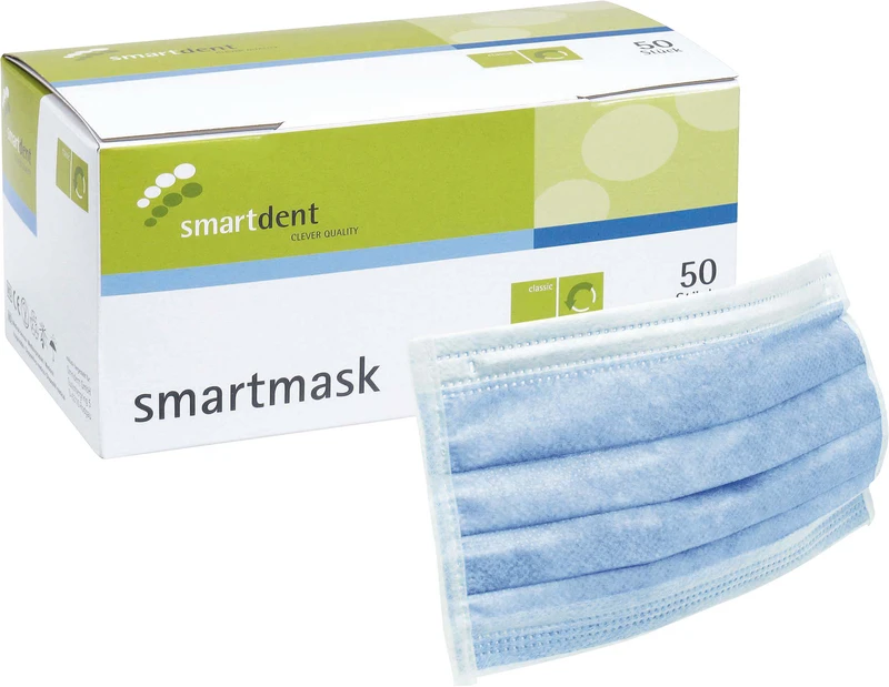smartmask Mundschutz  Packung  50 Stück blau