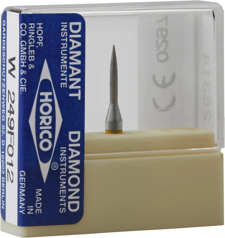 Diamantschleifer 249  Stück  gelb x-fein, RA, Figur 249, 8 mm, ISO 012