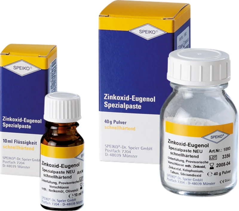 Zinkoxid-Eugenol Spezialpaste  Set  40 g Pulver, 10 ml Flüssigkeit schnellhärtend