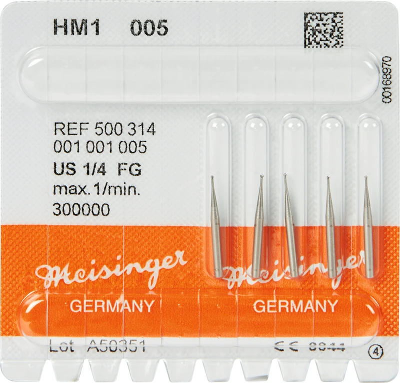 HM-Bohrer 1  Packung  5 Stück FG, Figur 001, ISO 005