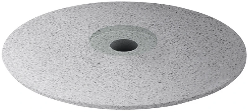 EVE ECOCERAM  Packung  10 Stück unmontiert, hellgrau grob, Figur Linse, 18 x 3 mm