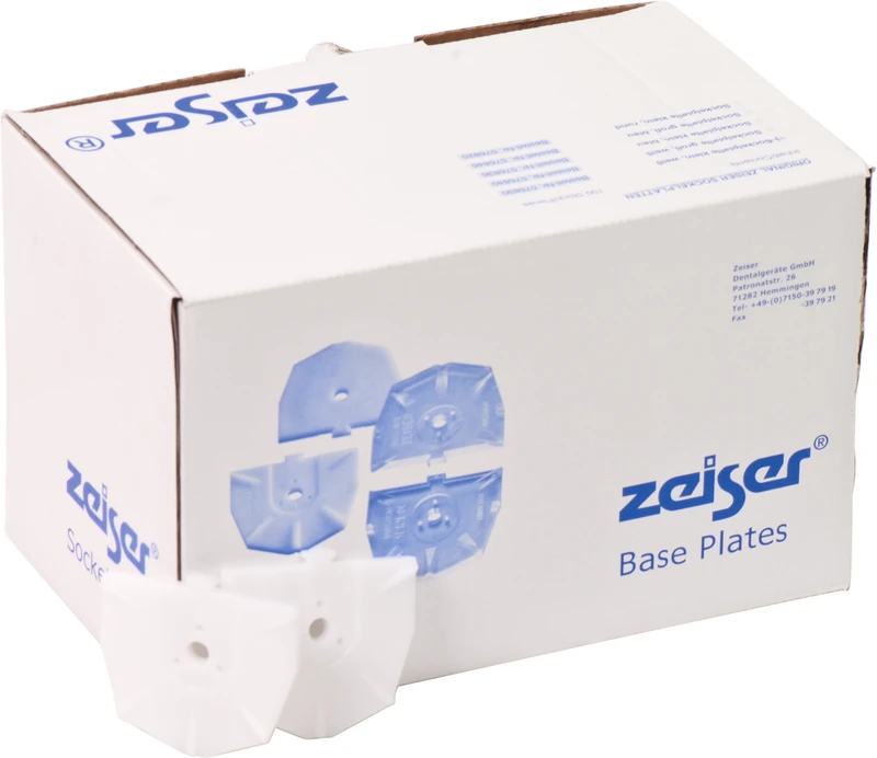 zeiser® Sockelplatten  Packung  100 Stück klein, weiß