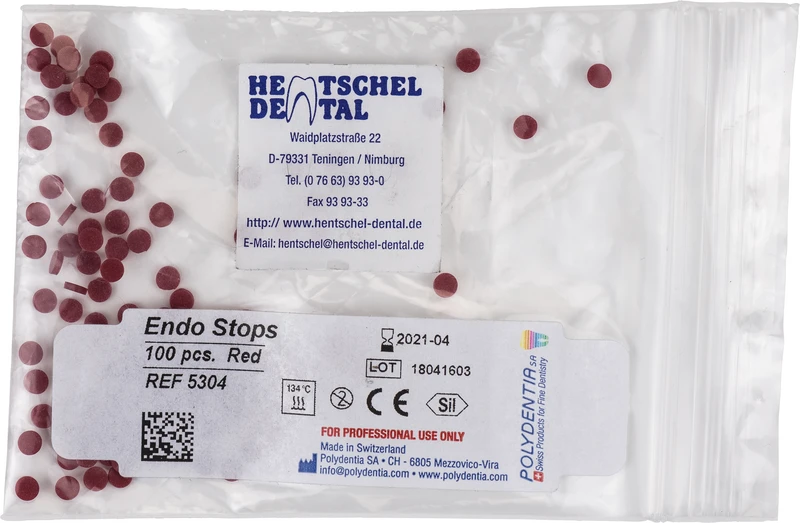 Endo Stops  Packung  100 Stück rot