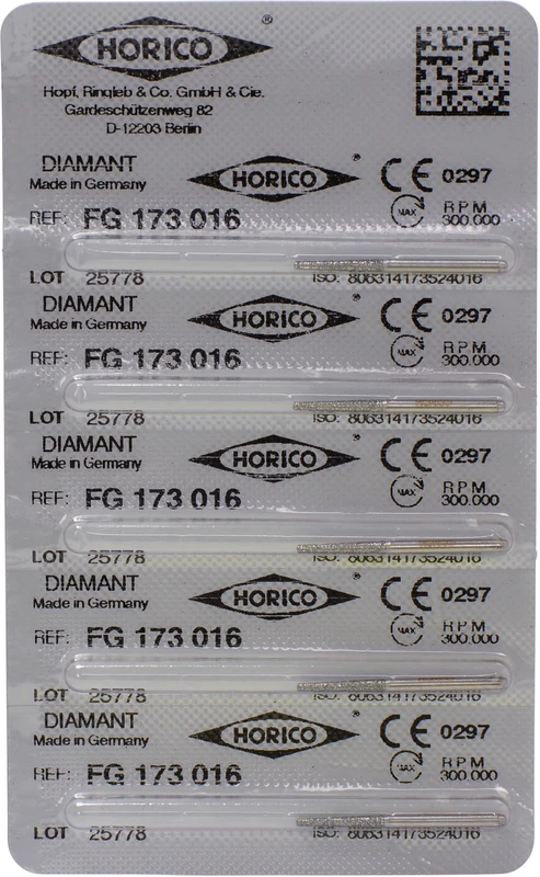 Diamantschleifer 173  Packung  5 Stück FG, Figur 173, 10 mm, ISO 016