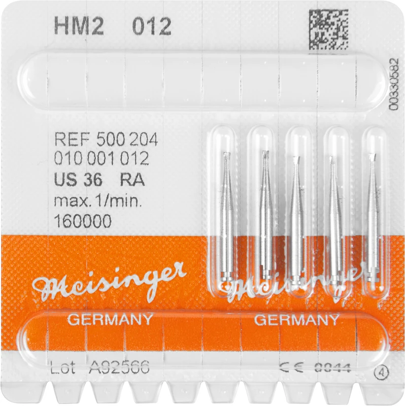 HM-Bohrer 2  Packung  5 Stück RA, Figur 010, 1,2 mm, ISO 012