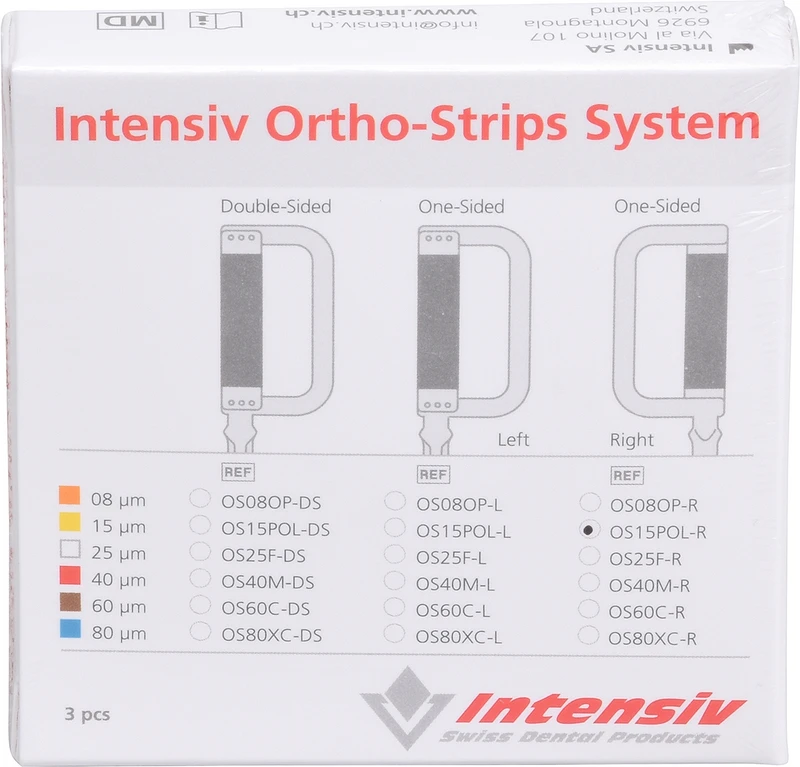 Ortho-Strips System  Packung  3 Stück einseitig OS15POL-R\3