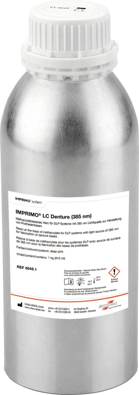 IMPRIMO® LC Denture  Flasche  1 kg 385 nm, deep pink