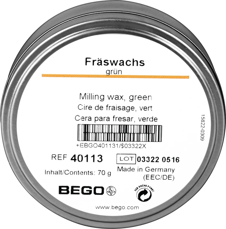 Fräswachs  Dose  70 g grün