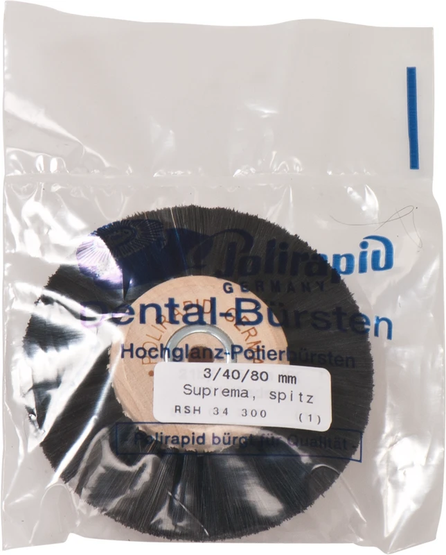 Suprema Rundbürsten  Stück  mit Holzkern, 3-reihig, spitz, Kern: 40 mm, Außen: 80 mm