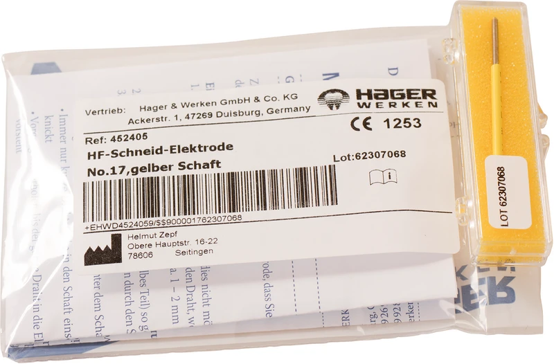 hf Elektrodenansätze  Stück  gelb, Nr. 17