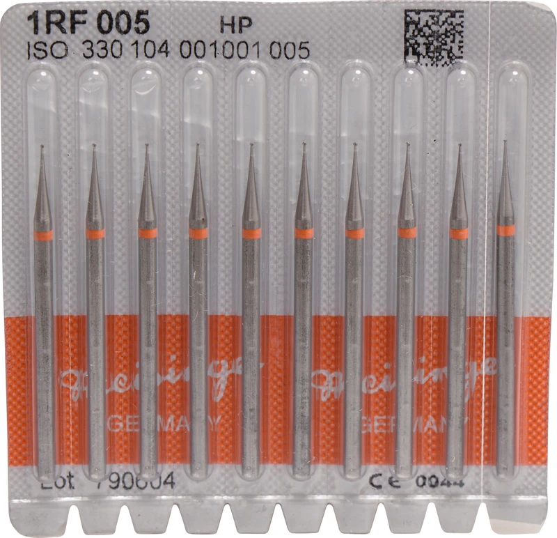 Stahlbohrer 1RF  Packung  10 Stück HP, Figur 001, ISO 005