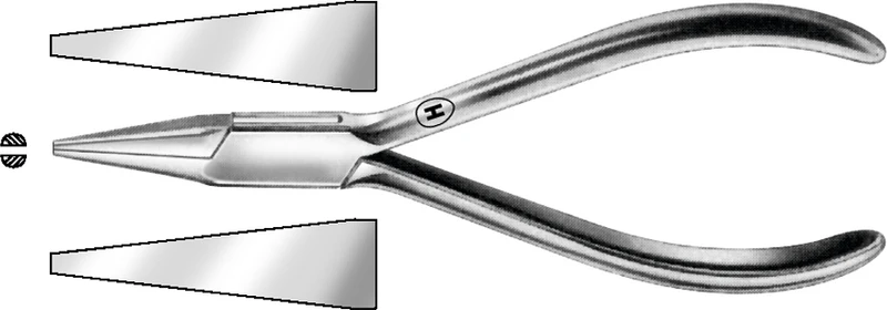 Flachspitzzangen  Stück  HSL 479-13, 130 mm, glatt