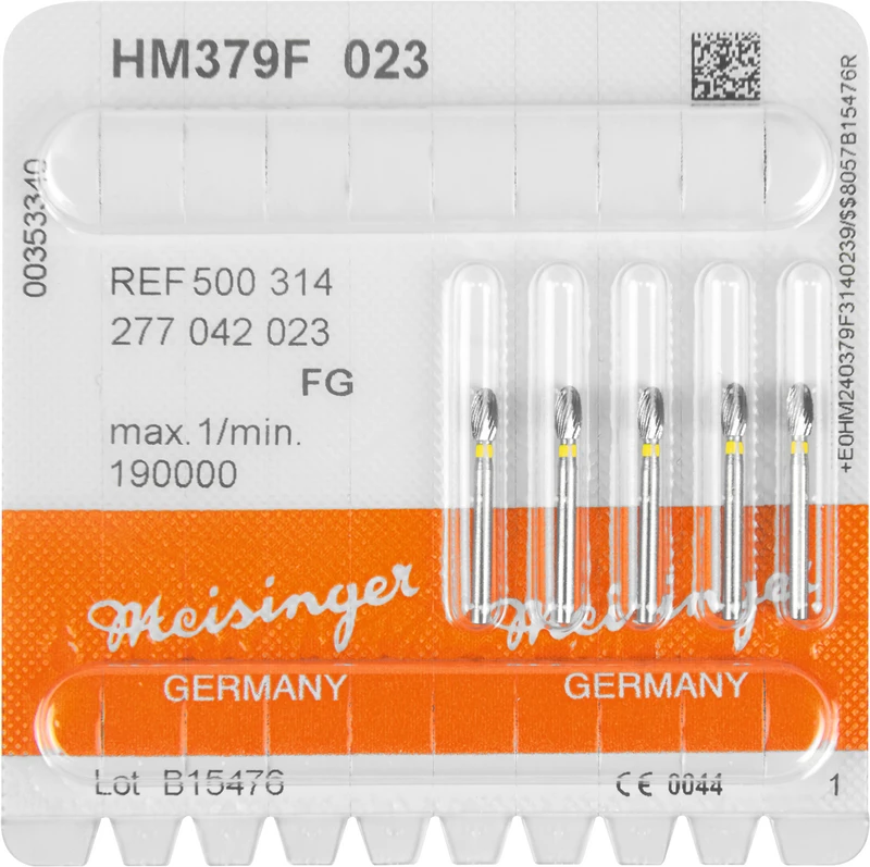 HM-Finierer 379  Packung  5 Stück gelb extra fein, FG, Figur 277 Ei, 4,2 mm, ISO 023