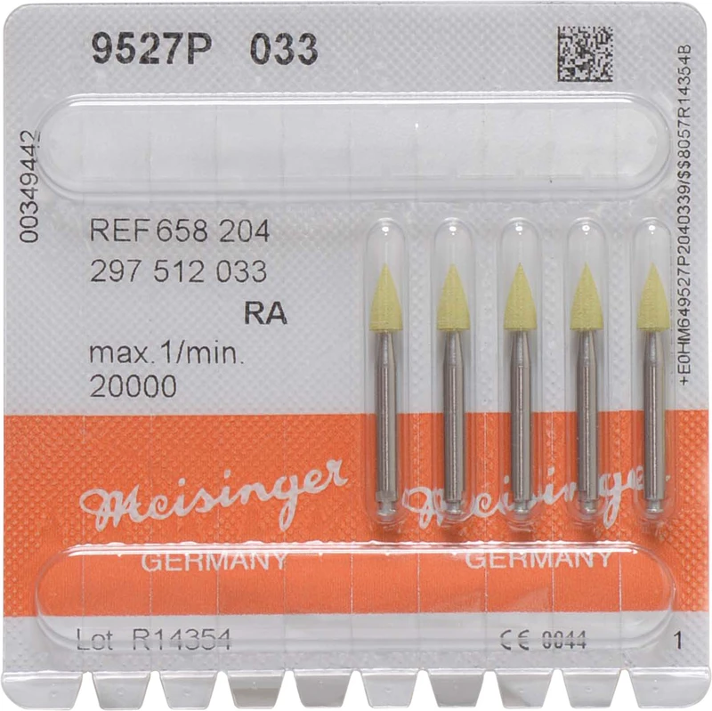 Komposite Polierer 9527  Packung  5 Stück hellgrün, RA, Figur 297, 6 mm, ISO 033