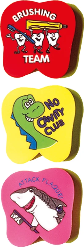 Radiergummi  Packung  72 Stück Coole Zähne