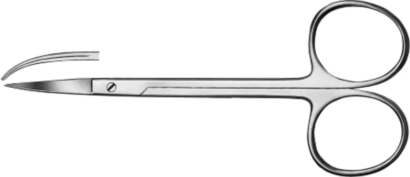 Zahnfleischscheren  Stück  802D\12, 120 mm, gebogen, gezahnt