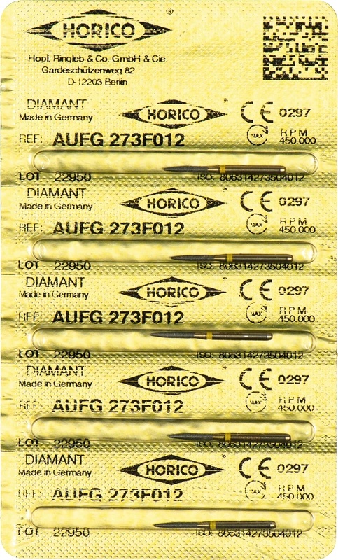 Diamant AuFG 273  Packung  5 Stück gelb extra fein, FG, Figur 273, ISO 012