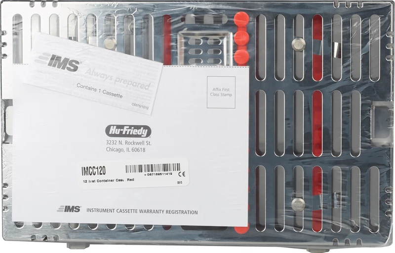 IMS DIN-Container-Kassette  Stück  DIN für 12 Instrumente, rot