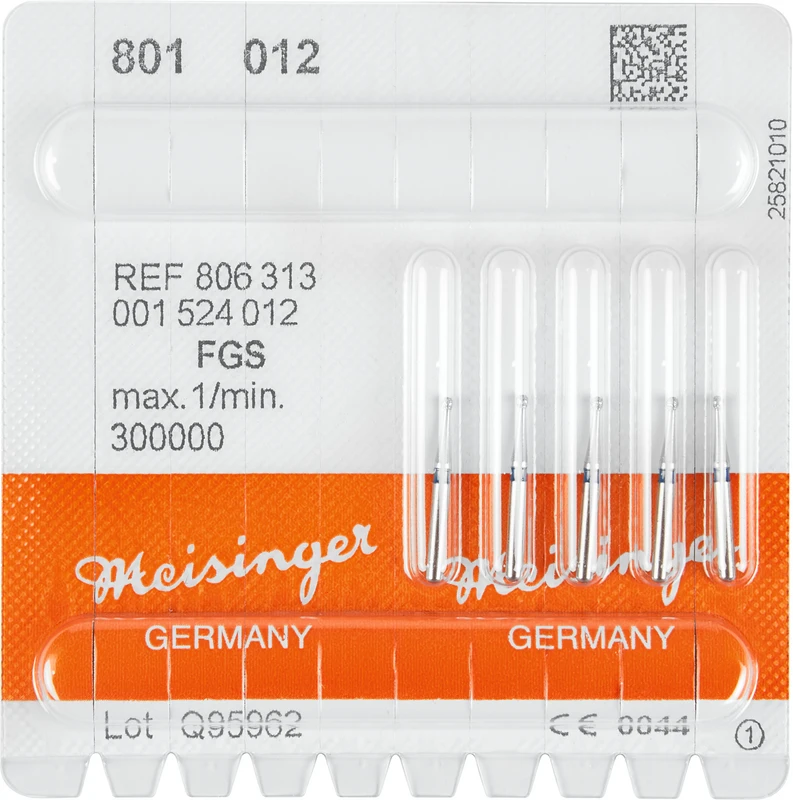 Diamanten 801  Packung  5 Stück blau mittel, FG S, Figur 001 Rund, ISO 012