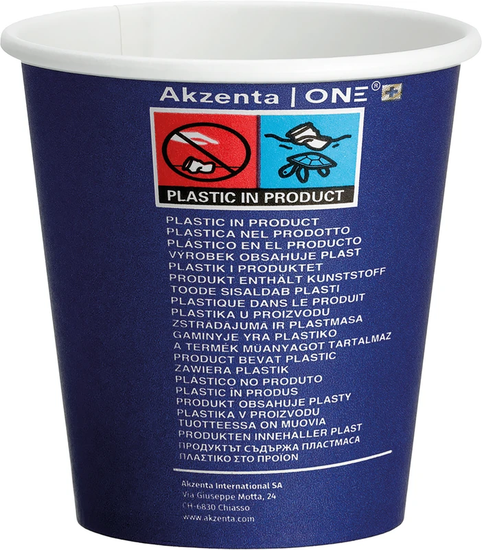 Akzenta ONE Pappbecher  Karton  20 x 50 Stück magic blue, 180 ml