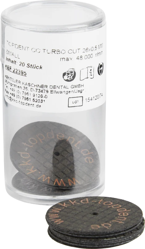 TOPDENT CC-Turbo-Cut  Packung  20 Stück glasfaserverstärkt, small, Ø 26 mm x 0,5 mm