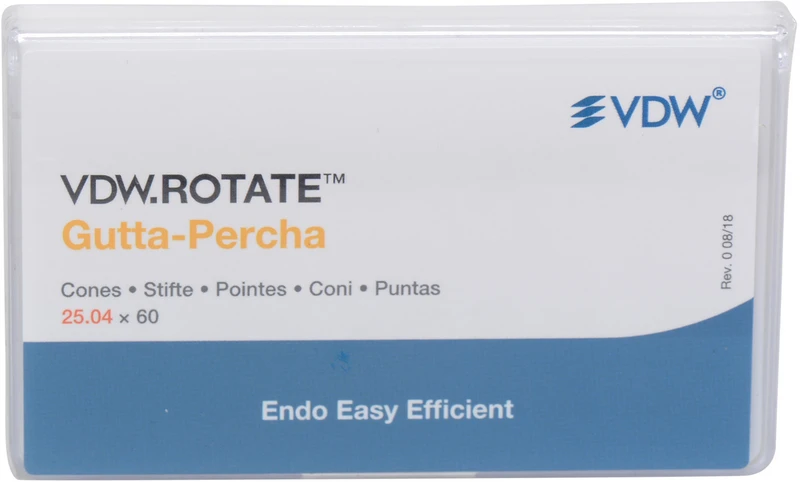 VDW.ROTATE Gutta-Percha  Packung  60 Stück Taper.04 ISO 025