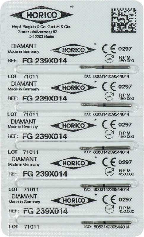 Diamantschleifer 239  Packung  5 Stück schwarz x-grob, FG, Figur 239, 5 mm, ISO 014