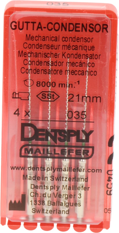 Gutta-Condensor  Packung  4 Stück 21 mm, ISO 035