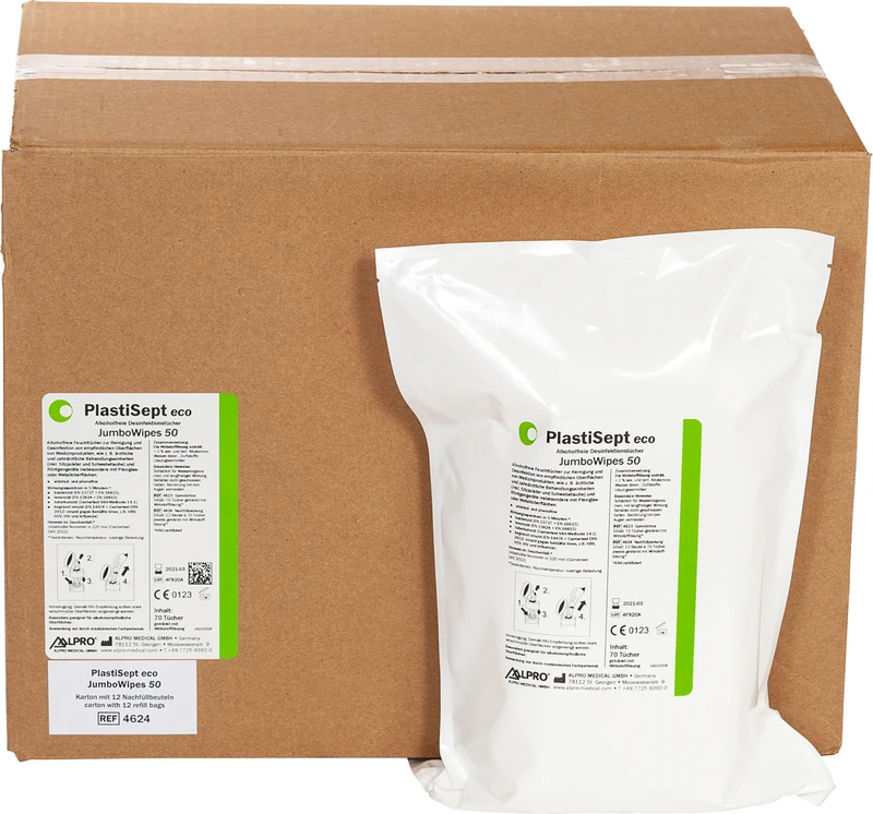 PlastiSept eco JumboWipes 50  Karton  12 x 70 Stück