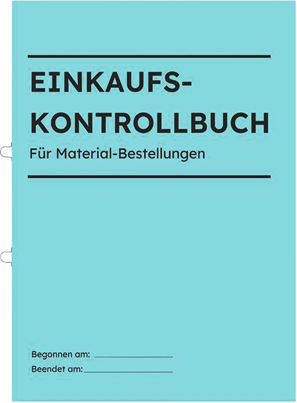 Einkaufs-\Materialkontrollbuch  Stück