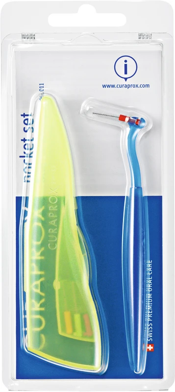 CURAPROX Sets  Packung  1 Halter UHS 450, 4 Bürsten CPS prime (türkis, rot, gelb, lindengrün)